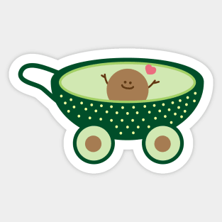 Funny avocado baby Sticker